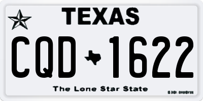 TX license plate CQD1622