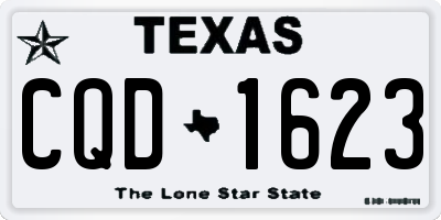 TX license plate CQD1623
