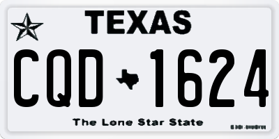 TX license plate CQD1624