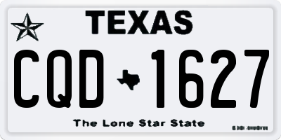 TX license plate CQD1627