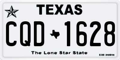 TX license plate CQD1628