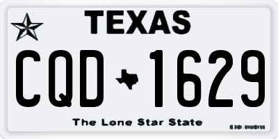 TX license plate CQD1629