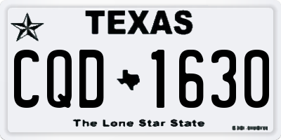 TX license plate CQD1630