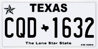 TX license plate CQD1632