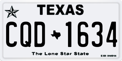 TX license plate CQD1634