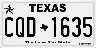 TX license plate CQD1635