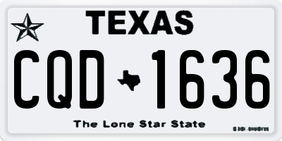 TX license plate CQD1636