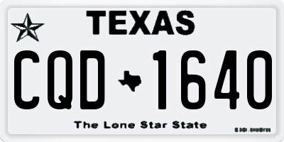 TX license plate CQD1640