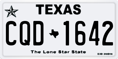 TX license plate CQD1642