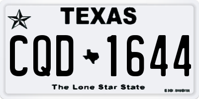 TX license plate CQD1644