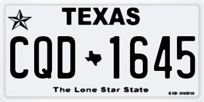 TX license plate CQD1645
