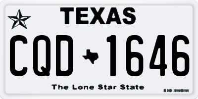 TX license plate CQD1646