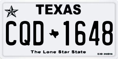 TX license plate CQD1648