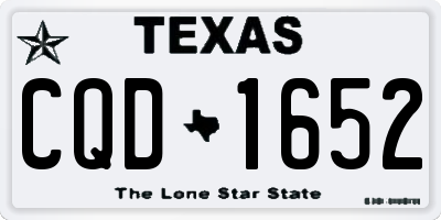 TX license plate CQD1652