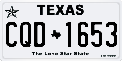 TX license plate CQD1653