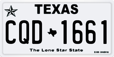 TX license plate CQD1661