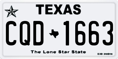 TX license plate CQD1663