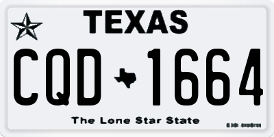 TX license plate CQD1664