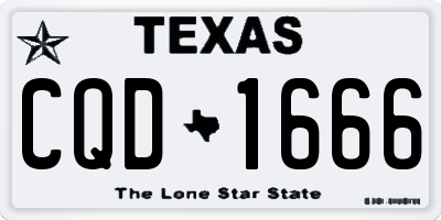 TX license plate CQD1666