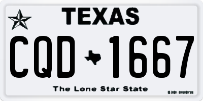 TX license plate CQD1667