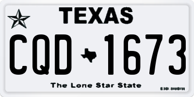 TX license plate CQD1673