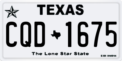 TX license plate CQD1675