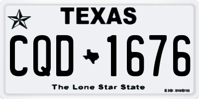 TX license plate CQD1676