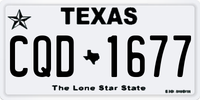 TX license plate CQD1677