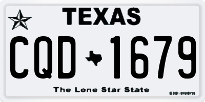TX license plate CQD1679