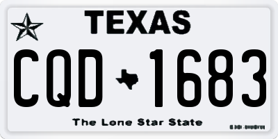 TX license plate CQD1683