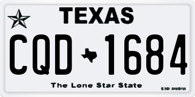 TX license plate CQD1684