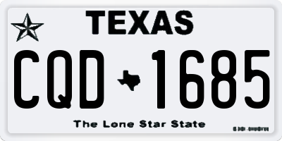 TX license plate CQD1685