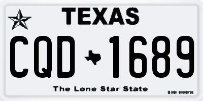 TX license plate CQD1689