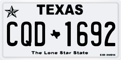 TX license plate CQD1692