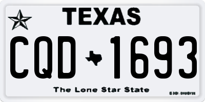 TX license plate CQD1693