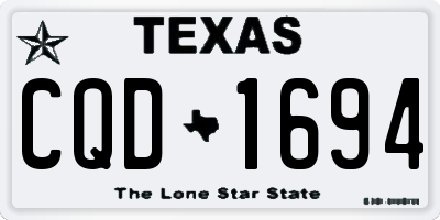 TX license plate CQD1694