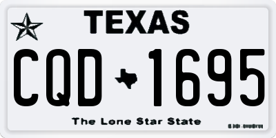 TX license plate CQD1695