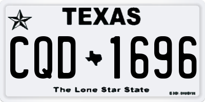 TX license plate CQD1696