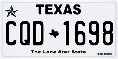 TX license plate CQD1698