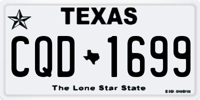 TX license plate CQD1699