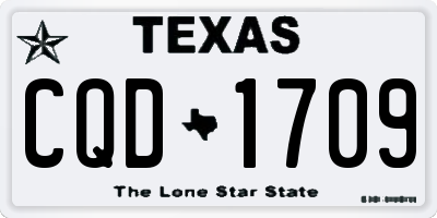 TX license plate CQD1709