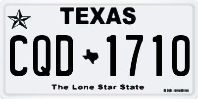 TX license plate CQD1710