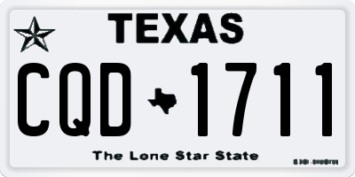 TX license plate CQD1711
