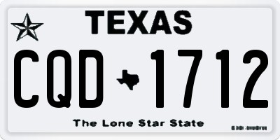 TX license plate CQD1712