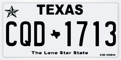 TX license plate CQD1713