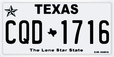 TX license plate CQD1716