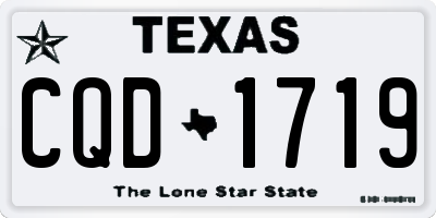 TX license plate CQD1719