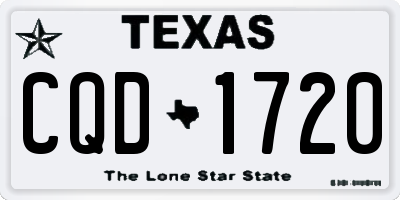 TX license plate CQD1720