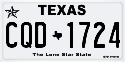TX license plate CQD1724