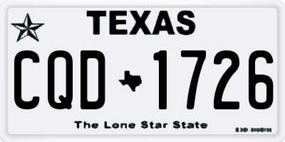 TX license plate CQD1726